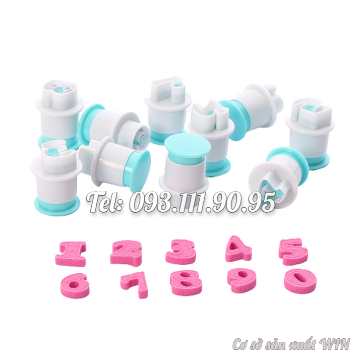 Khuôn Cookie, cutter, fondant, khuôn nhận lò xo 26 chữ cái in hoa, chữ thường, 10 số – Mã số 1909