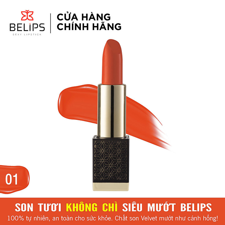 Son Môi Belips Son Tươi Mỏng Nhẹ Mịn Môi 100% thiên nhiên không chì an toàn cho bà bầu