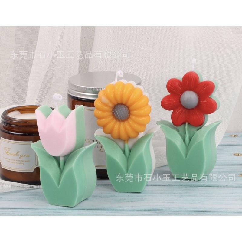 Nến Thơm Hoa Tulip Không Khói Thư Giãn, Phụ Kiện Decor, Quà Tặng Độc Đáo - Dory Lab