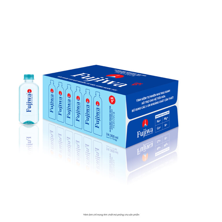 Nước Uống Ion Kiềm Cao Cấp Đóng Chai Fujiwa 300ml - thùng 24 chai
