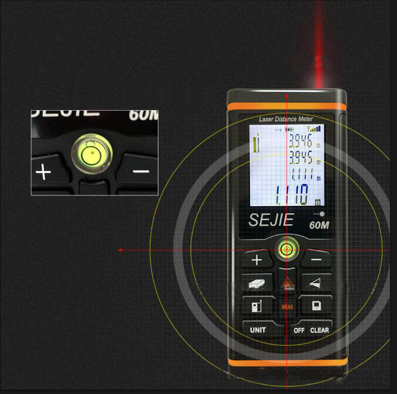 Thước đo khoảng cách bằng tia laser SEJIE phạm vi 60m (SJ-M60) - Hàng Nhập Khẩu