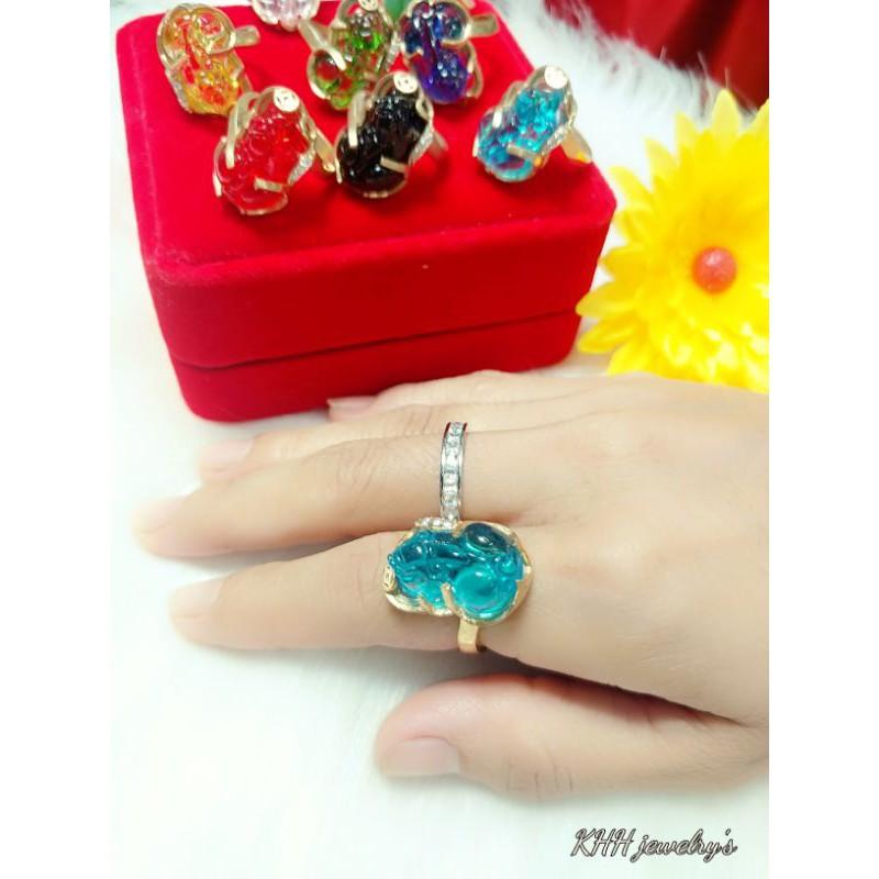 Nhẫn Tỳ Hưu Tiền Phong Thủy Vàng Vonfram-Bảo hành 5 năm dùng
