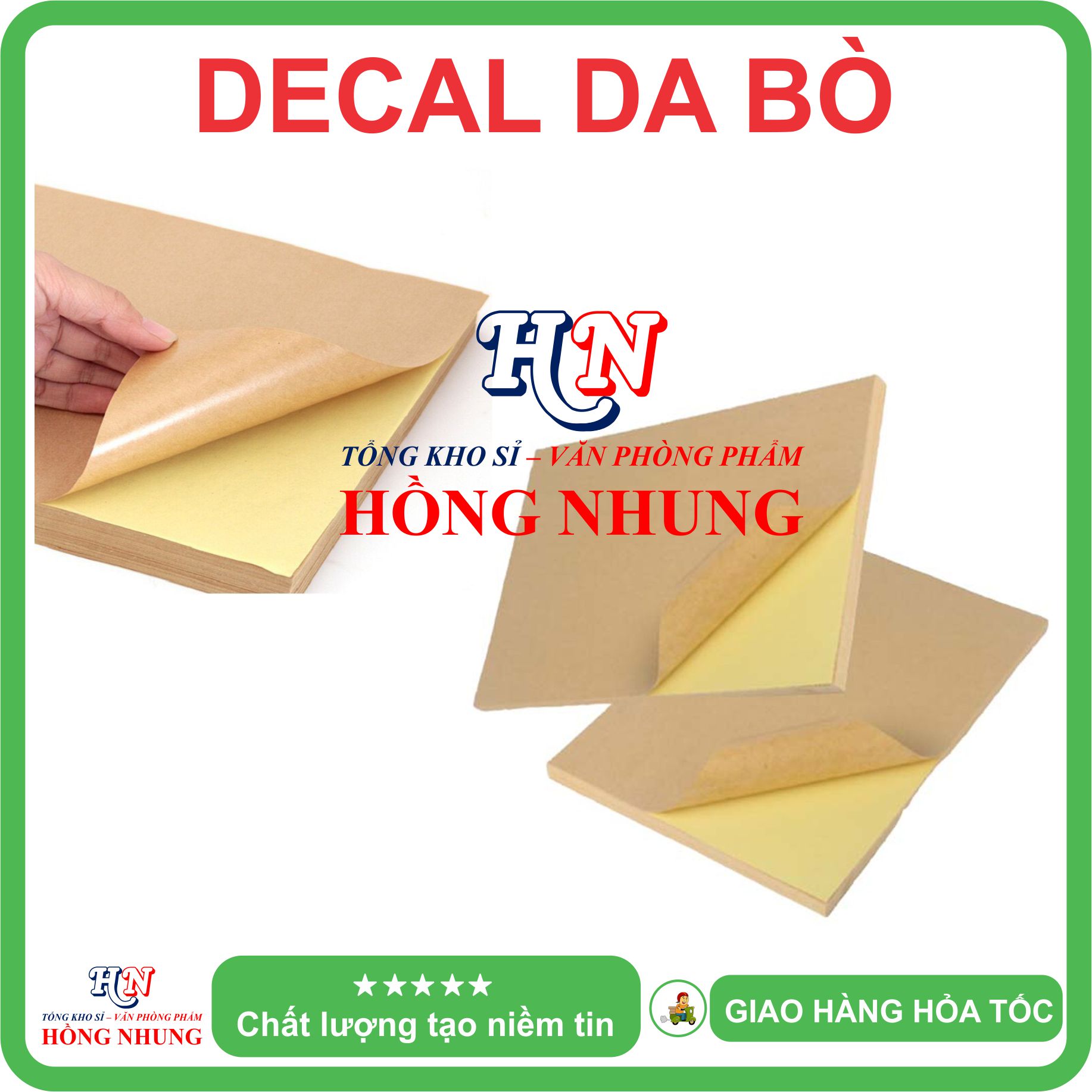 [SALE] Xấp 100 Tờ Decal A4 Da Bò - Giúp Bạn In Tem Nhãn, Ghi Chú, Hay Bìa Nhãn Bưu Phẩm