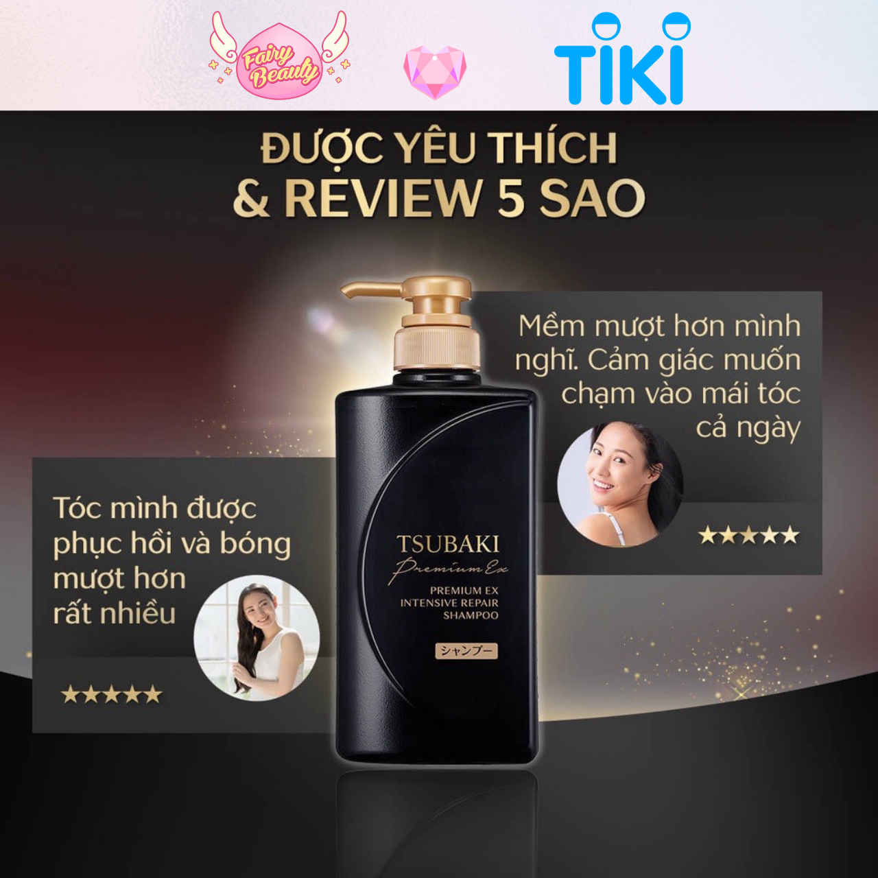 [TSUBAKI ] Dầu Gội ION Giúp Tái Tạo Cấu Trúc Tóc Và Phục Hồi Hư Tổn Chuyên Sâu Premium Ex 490ml