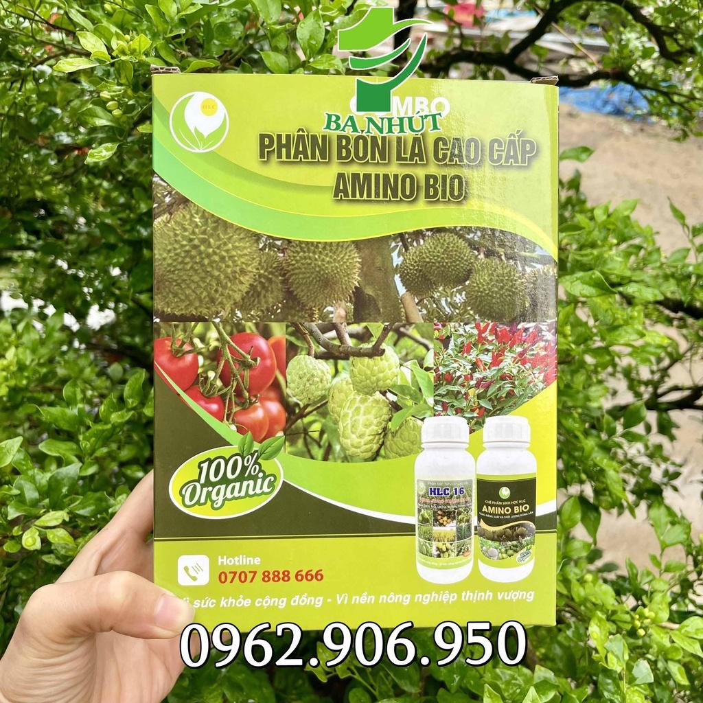 COMBO HLC 16 & AMINO BIO - Phân Bón Lá Có Tác Dụng Đi Đọt Mạnh, Mập Cơi, Bóng Lá Và Giải Độc Cho Cây