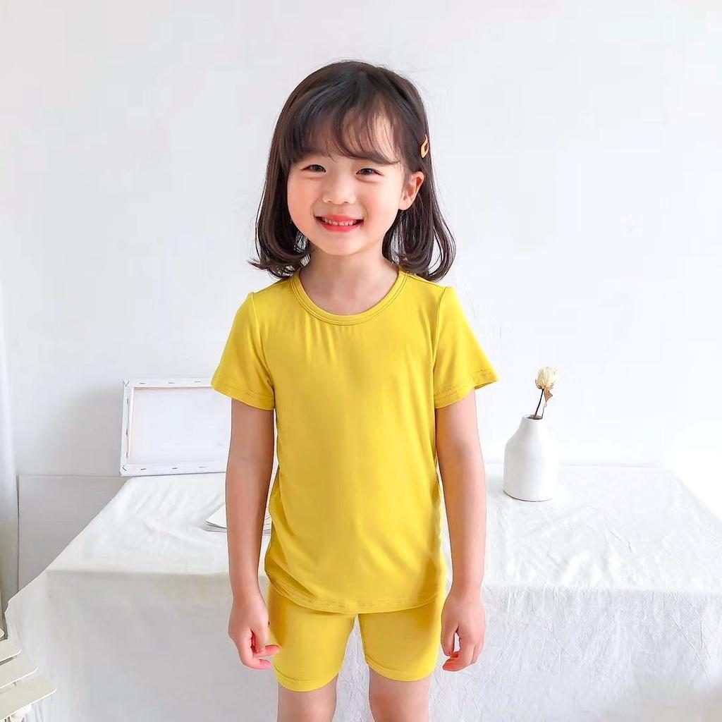 Set bộ đùi trơn vải mềm đơn màu cho bé S722. &lt; FOM NHỎ HƠN 1 SIZE