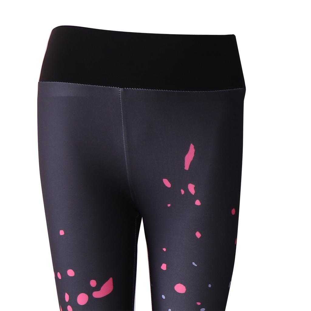 Print High Waist Full Length Women Yoga Leggings Dry Fit Running Gym Sport Pants