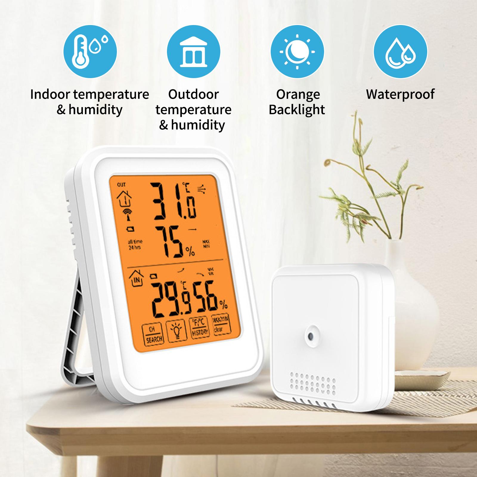 Máy Đo Độ Ẩm Nhiệt Độ Điện Tử Màn Hình Lớn Lcd