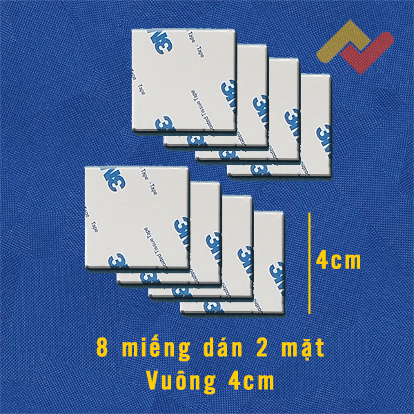 Combo 8 Miếng Dán Hai Mặt Có Đệm Xốp Tiện Dụng Loại Tốt