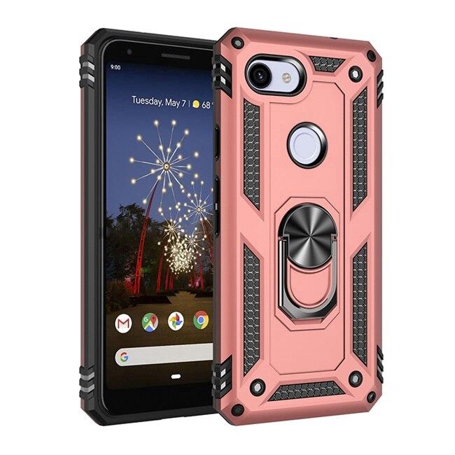 Ốp lưng giáp cứng có nhẫn chống cho điện thoại Google Pixel 3A XL