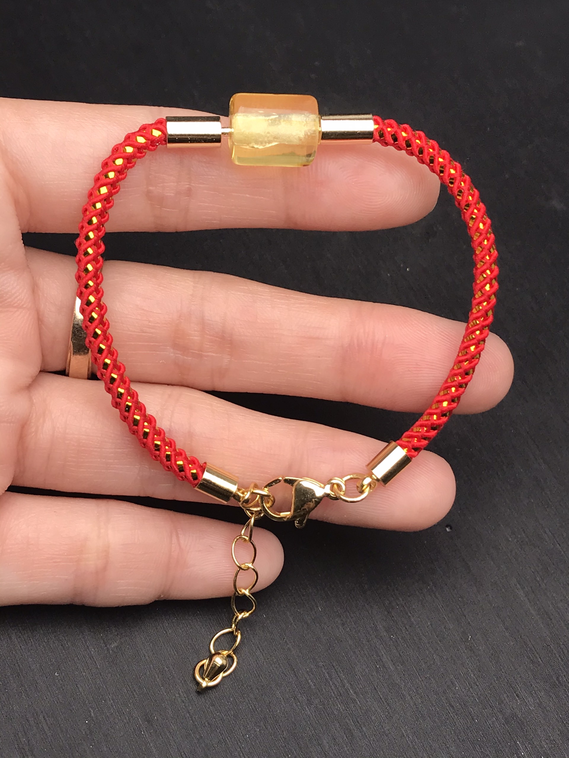 Vòng tay đồng điếu đá ngọc cẩm thạch A 10mm