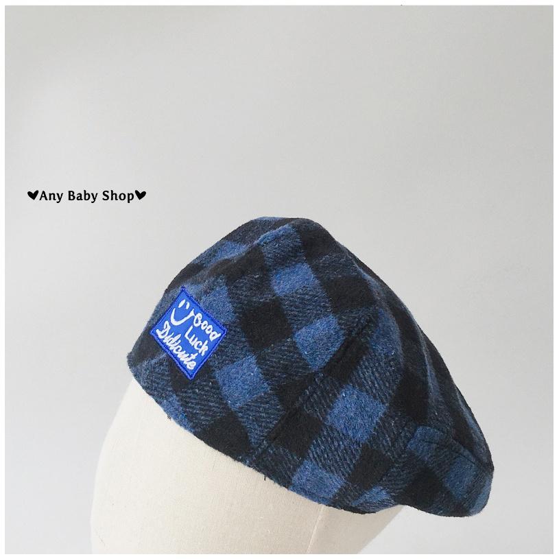 Nón Mũ nồi Beret sọc caro hot hit đội được hai kiểu cho bé nhiều màu cực cool