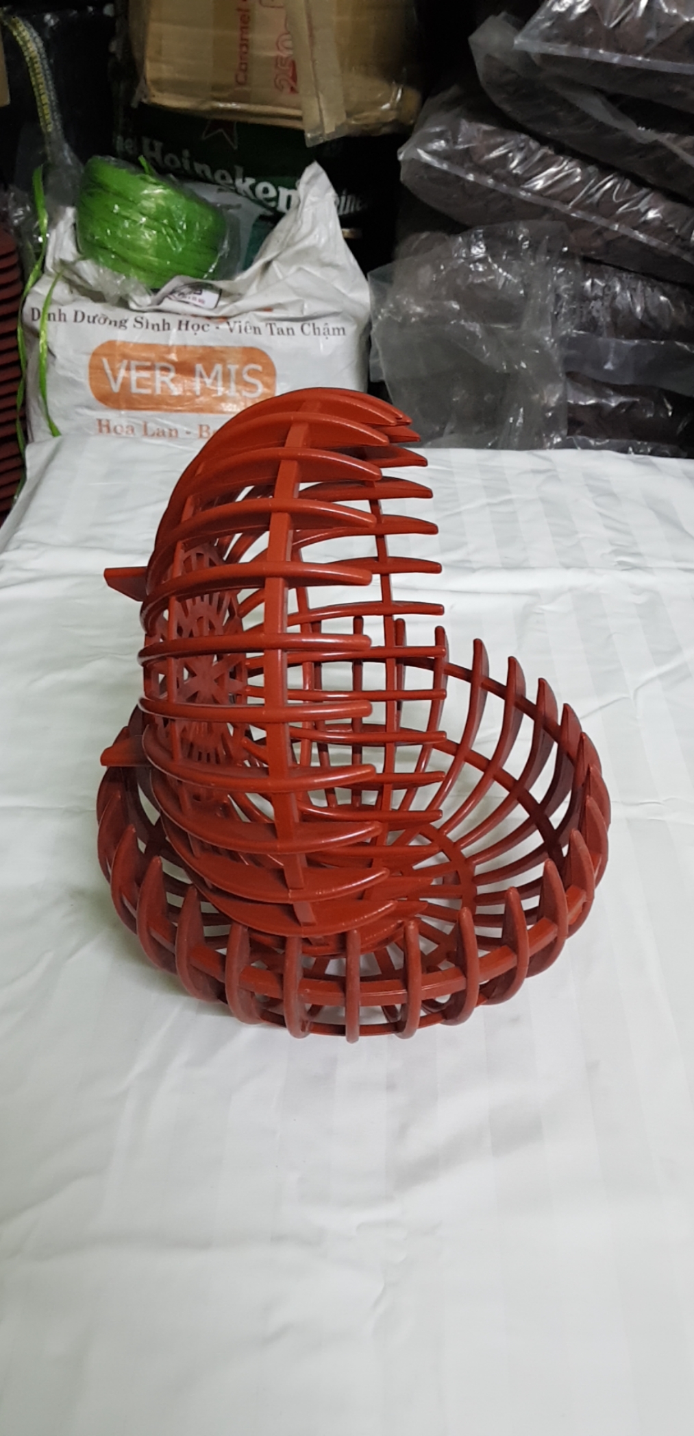 Chậu nhựa Giả Bí trồng Lan Fi31 - Màu Cam