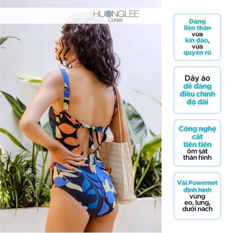 HUONGLEE CORSET Bikini Nữ Áo Bơi Một Mảnh Liền Thân Active Flex Thời Trang Sexy Trẻ Trung Siêu Định Hình Thon E