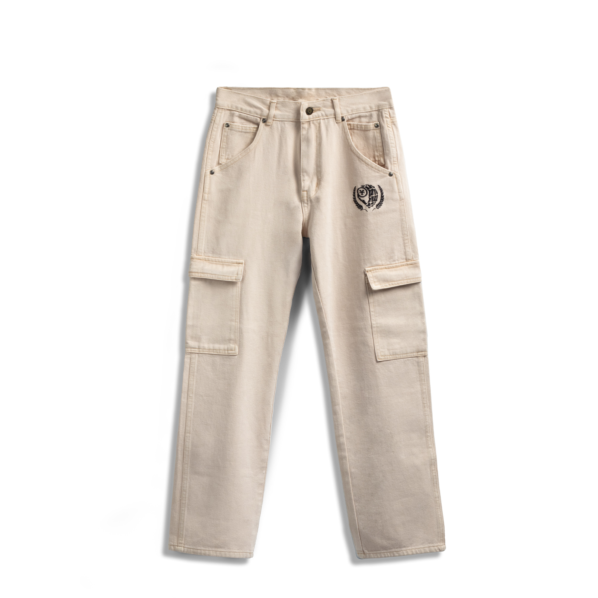Quần DirtyCoins Laurel Wreath Logo Pants - Cream