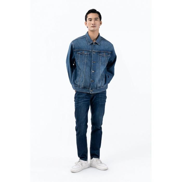 QUẦN JEAN NAM TRƠN FORM SLIM XANH ĐẬM và XANH NHẠT - 10F22DPA002 | LASTORE MENSWEAR