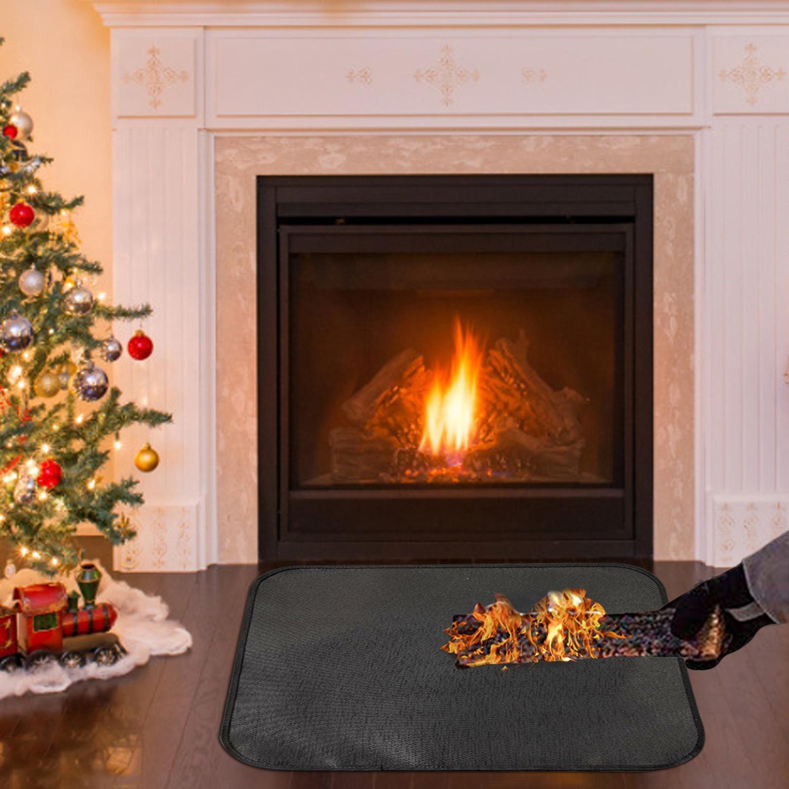 Heat Insulation Fireplace Mat Fireproof Pad for Backyard Decking Grass