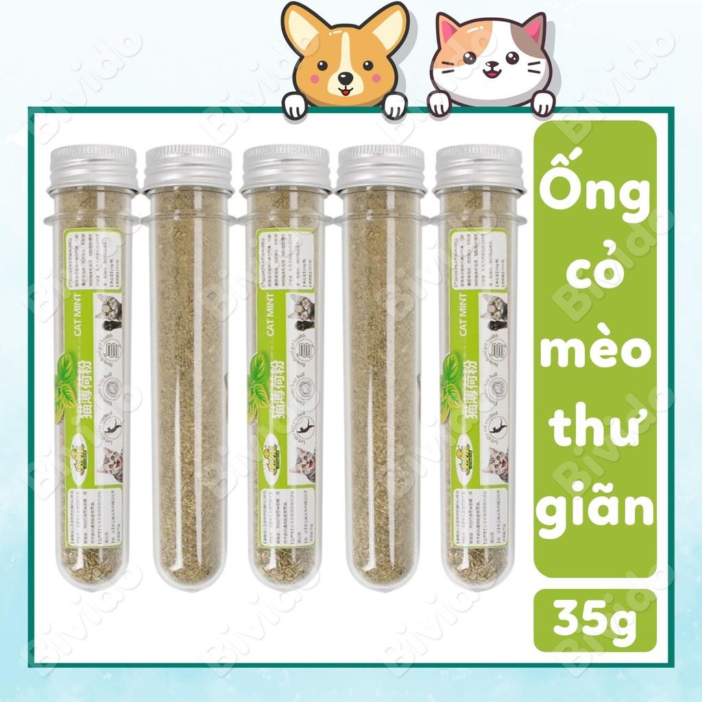 Ống cỏ mèo khô Catnip hương bạc hà giúp thư giãn, giảm stress - Bivido