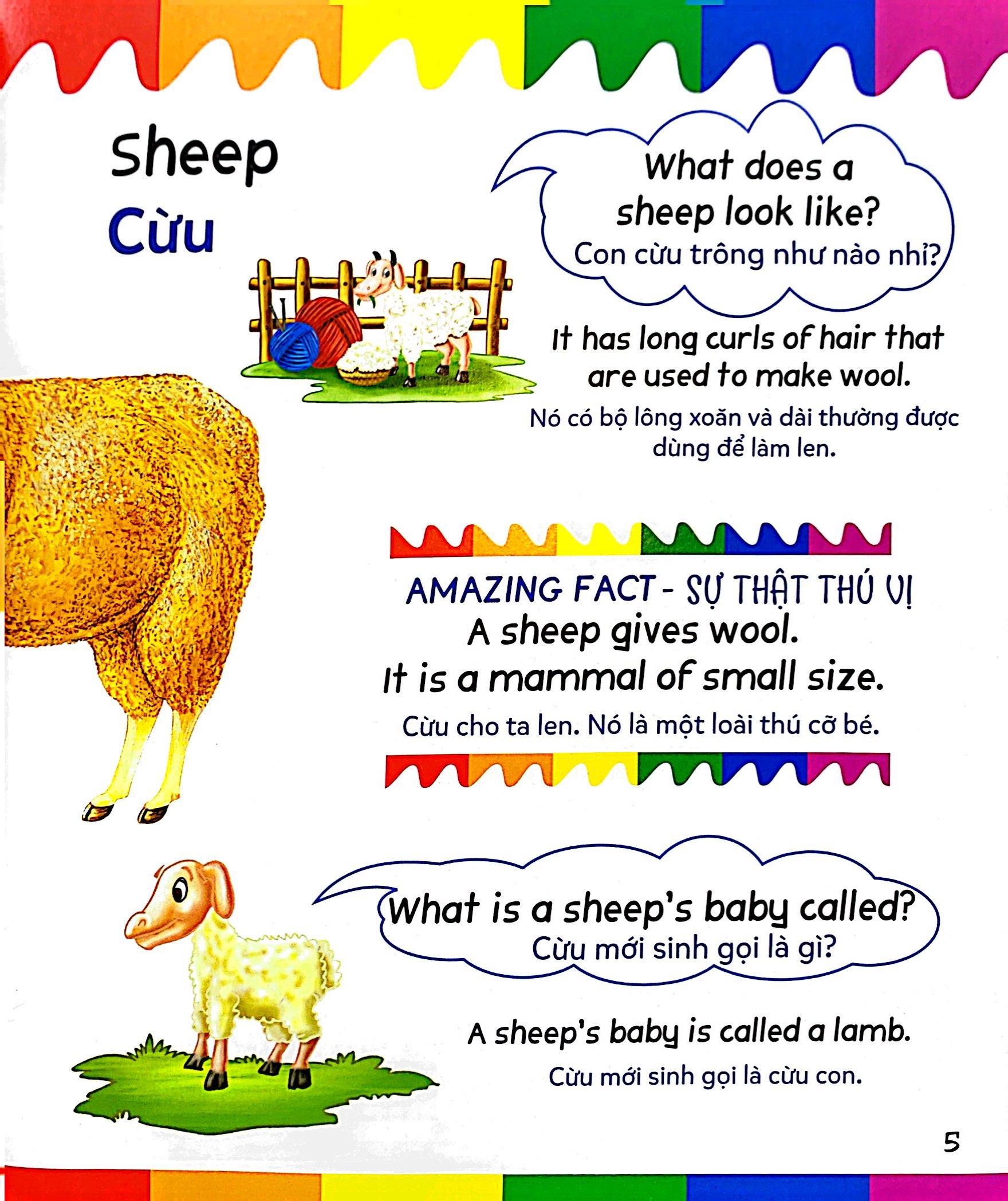 Mẹ Hỏi Bé Trả Lời - Song Ngữ Anh-Việt - Farm Animals - Động Vật Nuôi (Dành Cho Trẻ Từ 2-7 Tuổi)