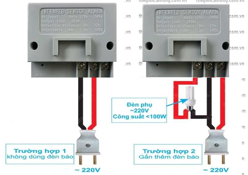 Bộ 2 báo động chống trộm hồng ngoại