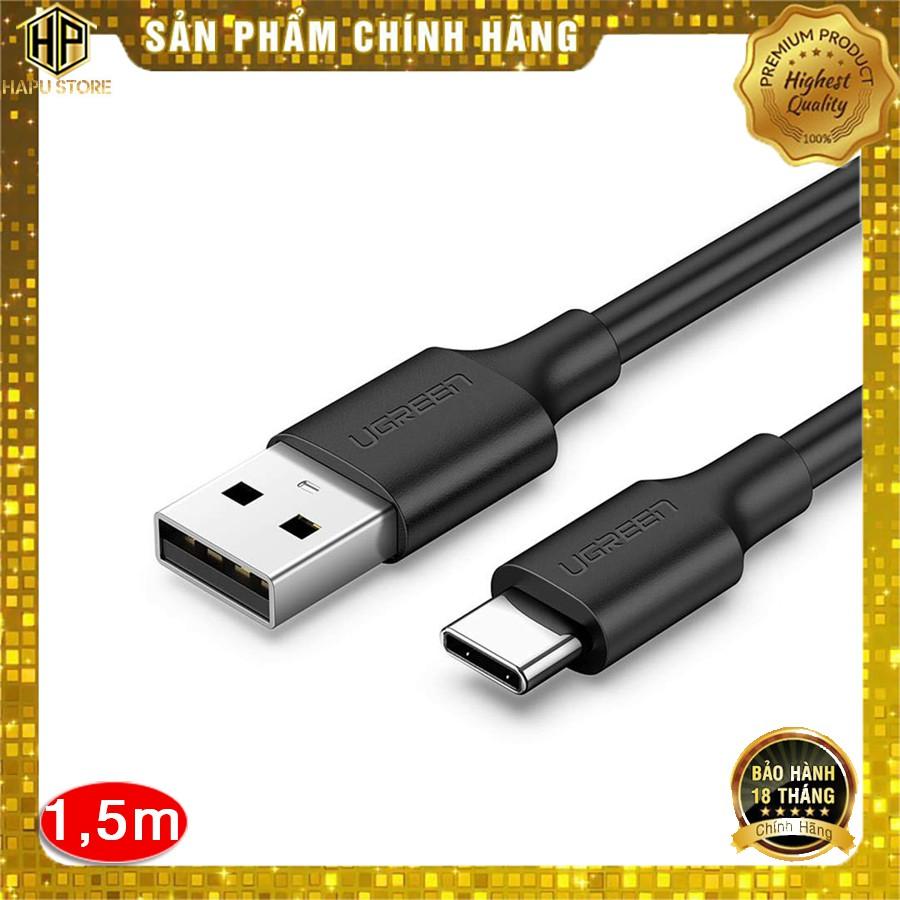 Cáp sạc USB-C Ugreen 60117 dài 1,5m - Cáp USB chính hãng - Hàng Chính Hãng