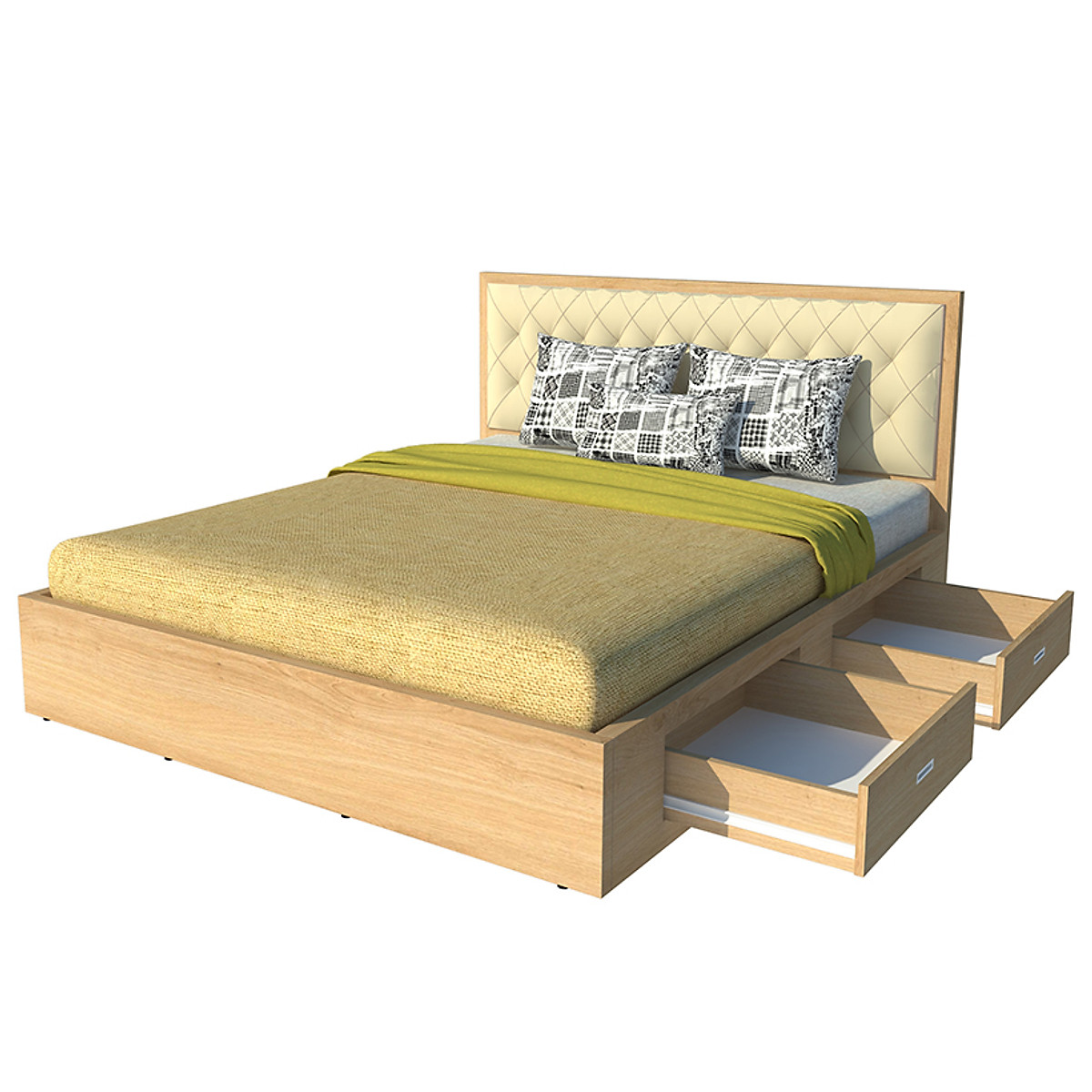 Hình ảnh Giường ngủ 2 hộc kéo Tundo 160cm x 200cm