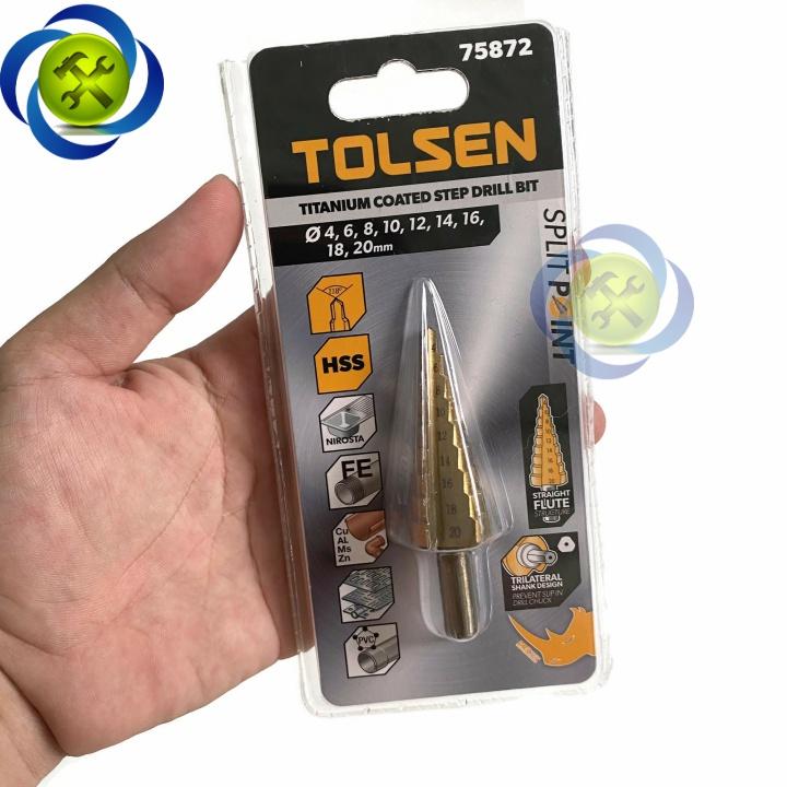Mũi khoan tháp thẳng đuôi tròn 4-20mm Tolsen 75872
