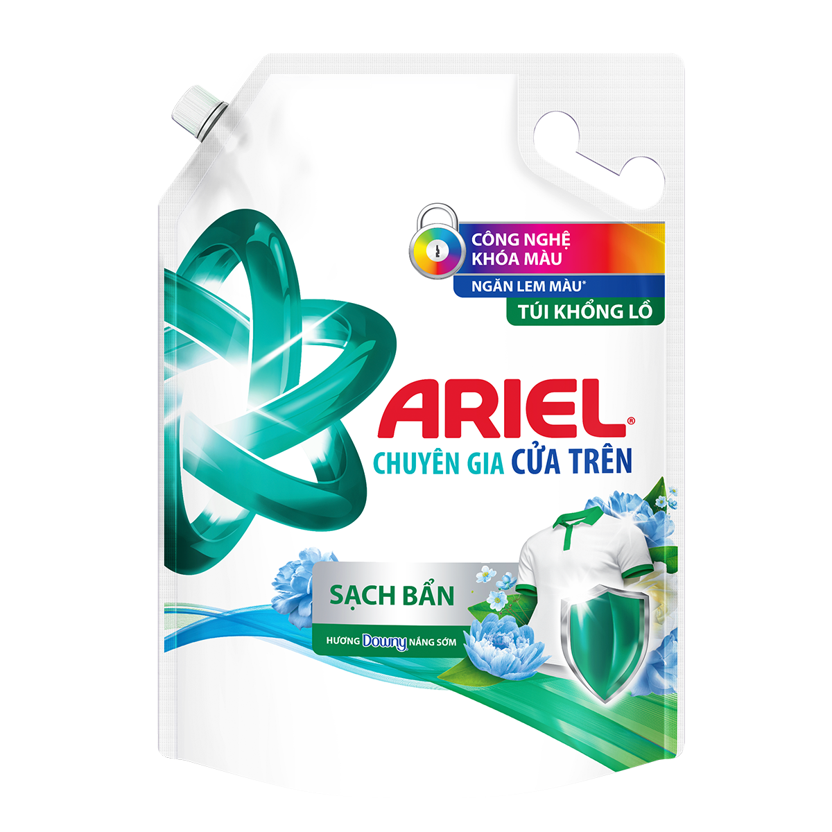 Nước Giặt ARIEL cửa trên Sạch bẩn Hương Nắng Sớm Túi 4.1 KG