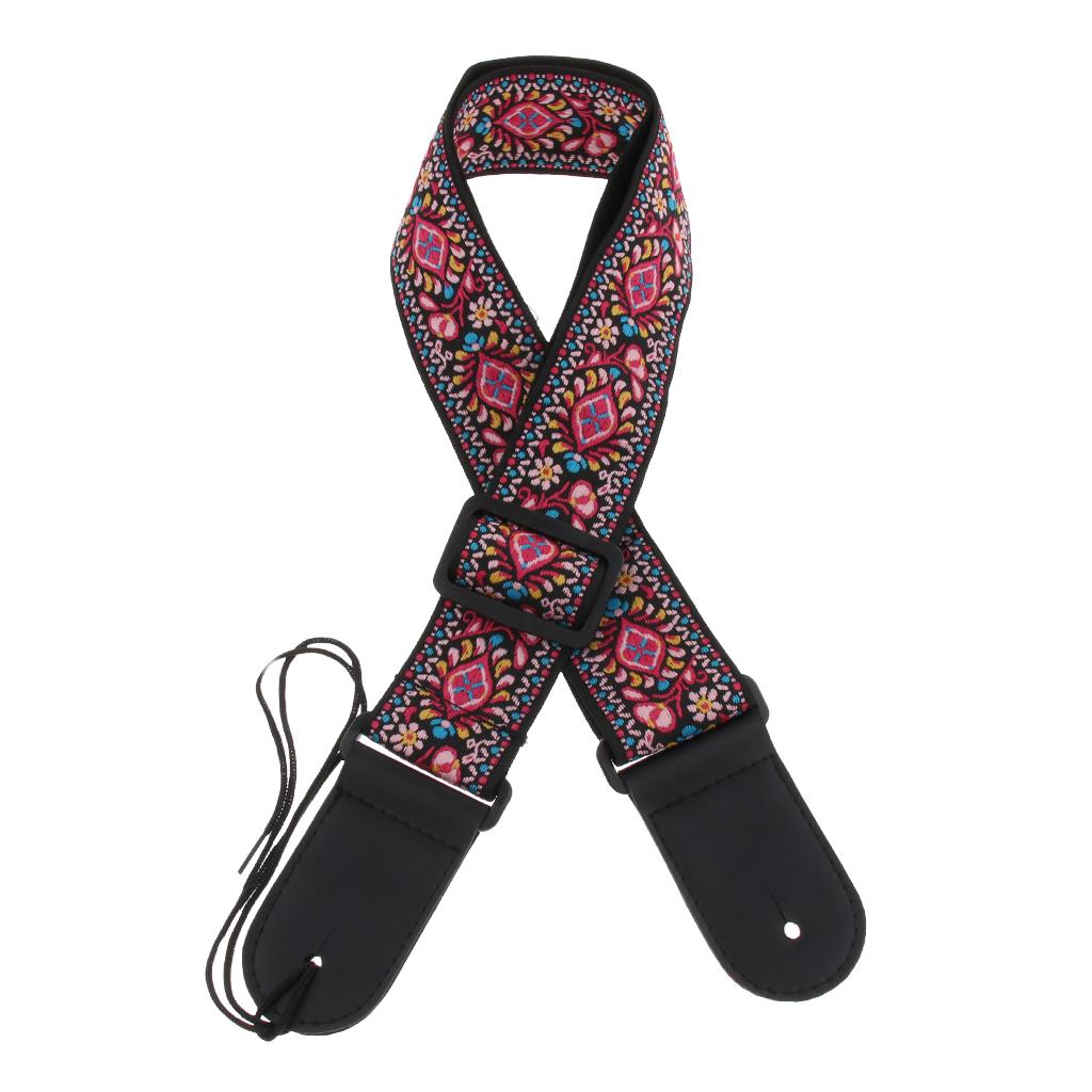 Adjustable Guitar Strap with Pick Holder for Acoustic Electric Guitar Bass Parts