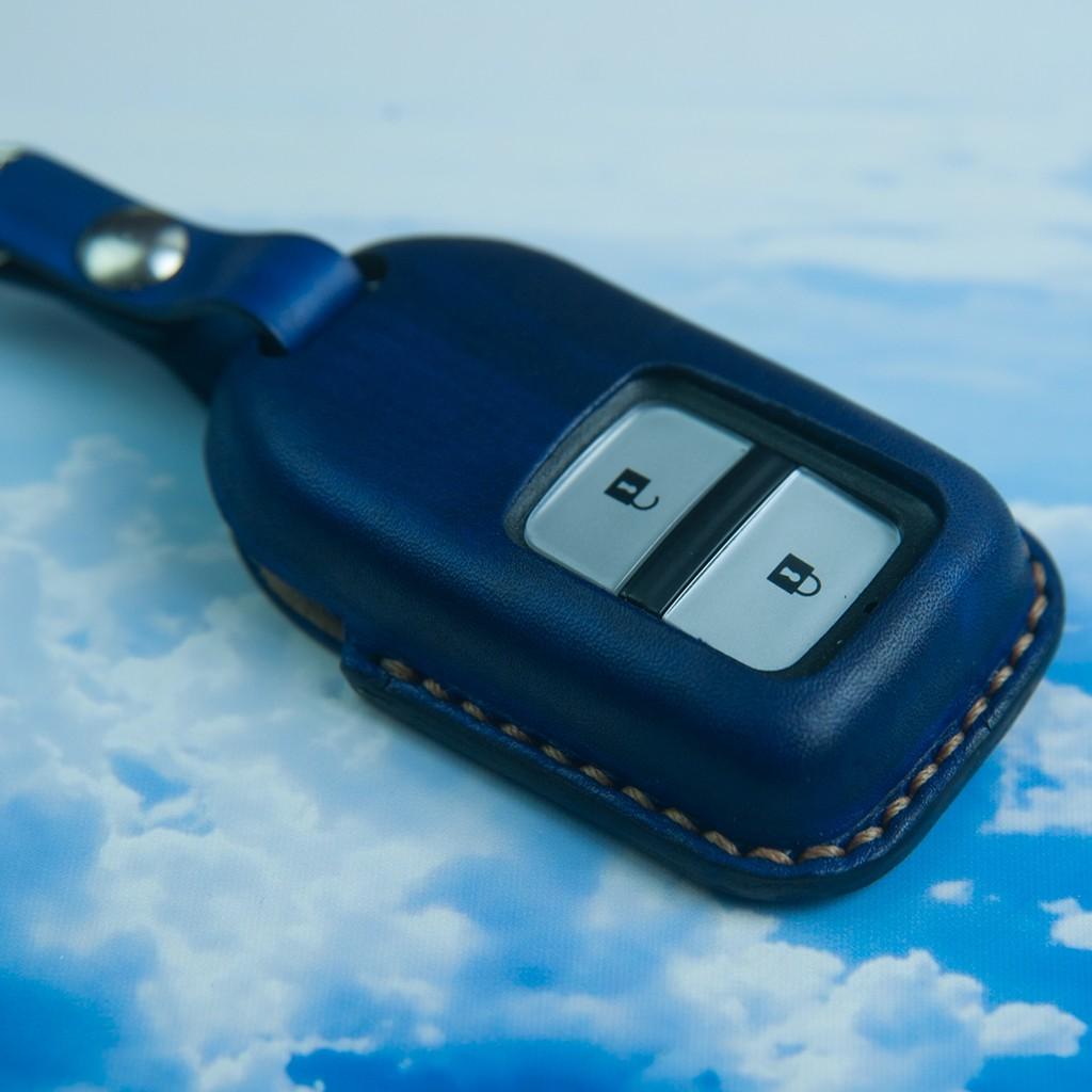 BAO DA THỦ CÔNG DÀNH CHO XE CRV - BAO DA MÀU BLUE - ĐỒ DA NHẬP KHẨU