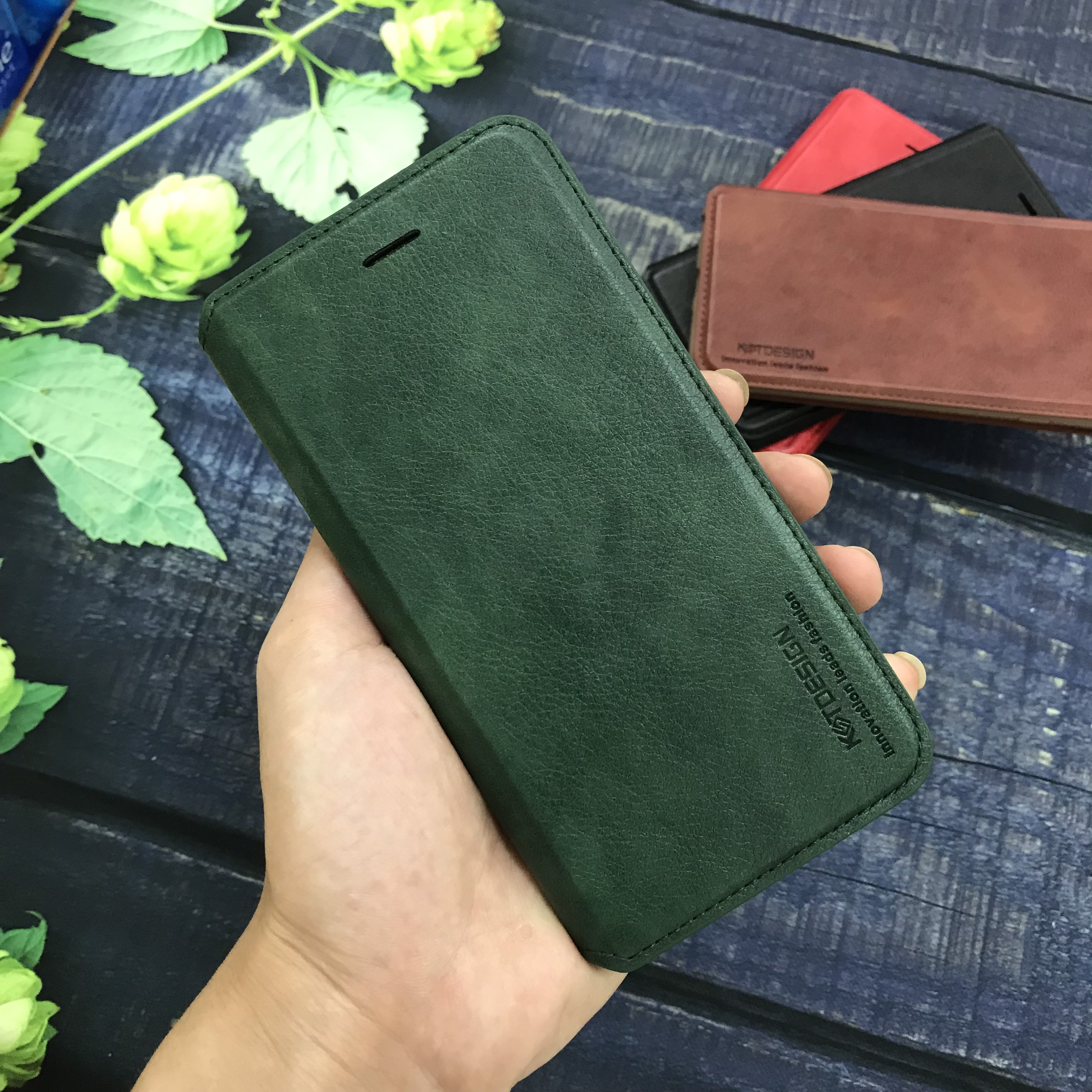 Bao da cao cấp hiệu KST Design cho iPhone 6 Plus/7 Plus/8 Plus/XS Max,/11 Pro Max - Hàng Chính Hãng - iPhone XS MAX - Đỏ