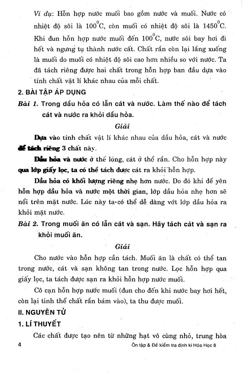 Ôn Tập Và Kiểm Tra Định Kì Hóa Học Lớp 8 (Tái Bản)