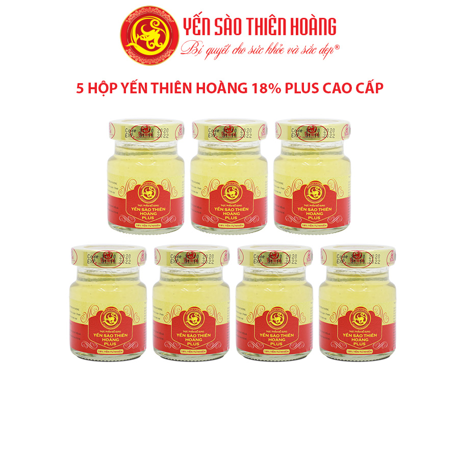 5 hộp yến sào Thiên Hoàng 18% ( 6 lọ/hộp )