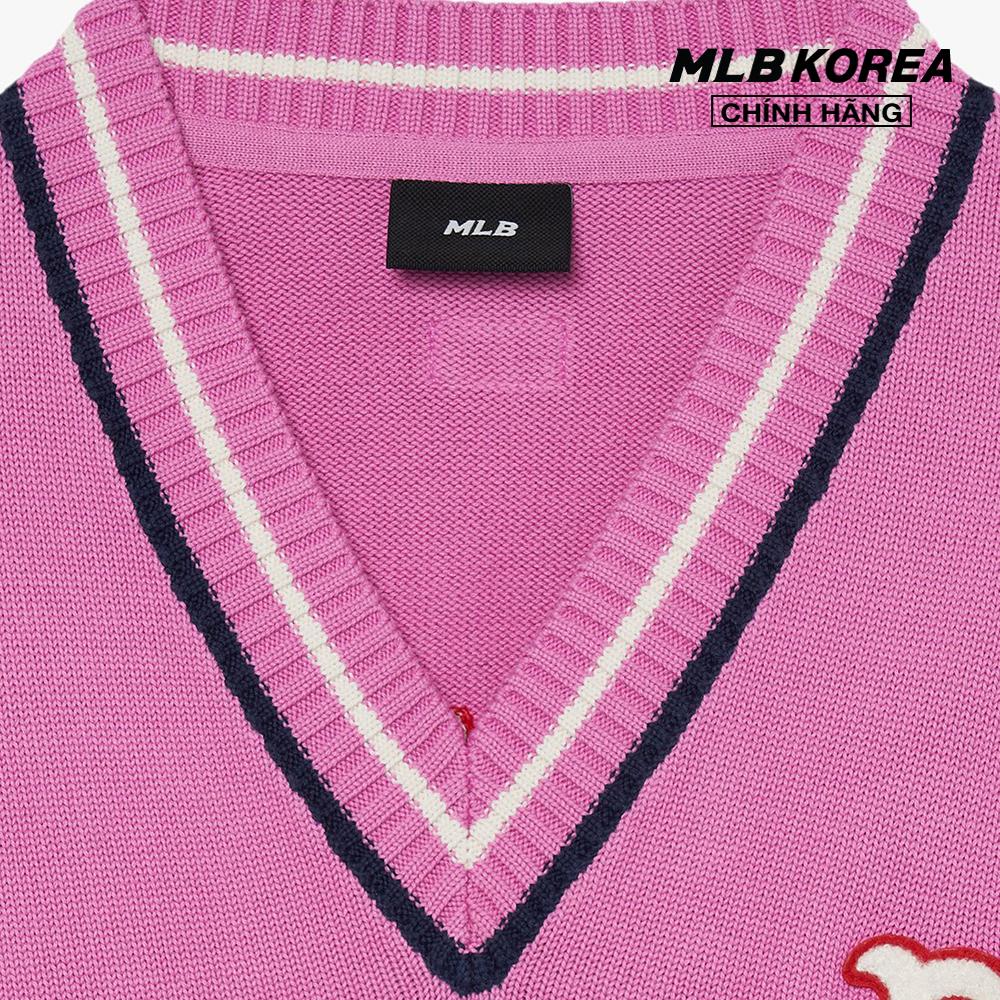 MLB - Áo sweater phom suông tay dài cổ V thời trang 3AKPV0131