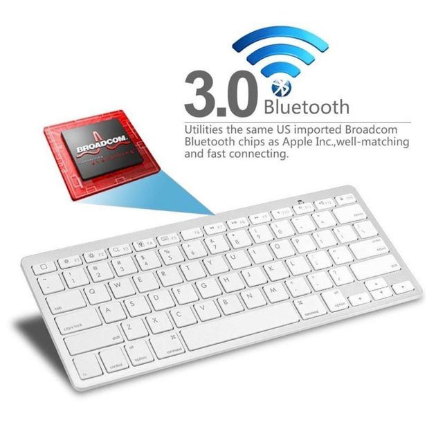 Bàn phím không dây bluetooth cho iphone, ipad, samsung, smartphone