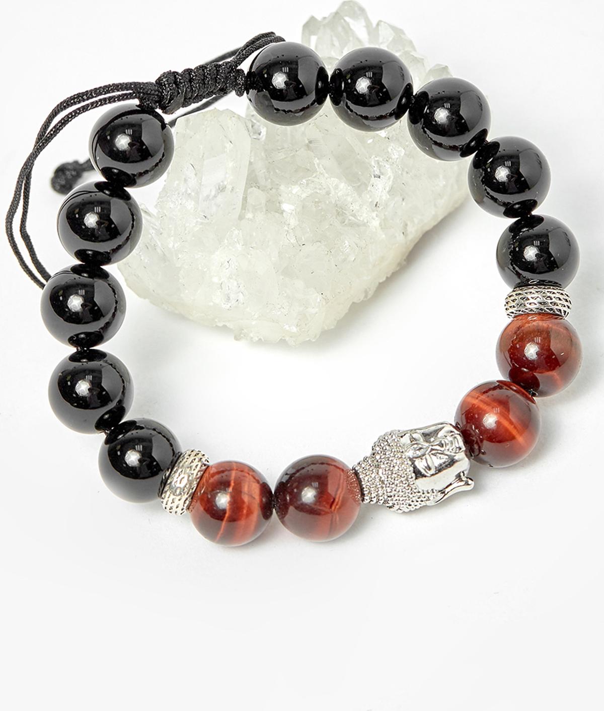 Vòng Tay Đá Thiên Nhiên Phối Charm Phật Hợp Kim Kết Dây Size Hạt 10mm - Ngọc Quý Gemstones