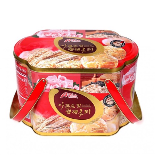 Bánh quy mè và Hạnh nhân A-Taste 600gr (Đỏ)