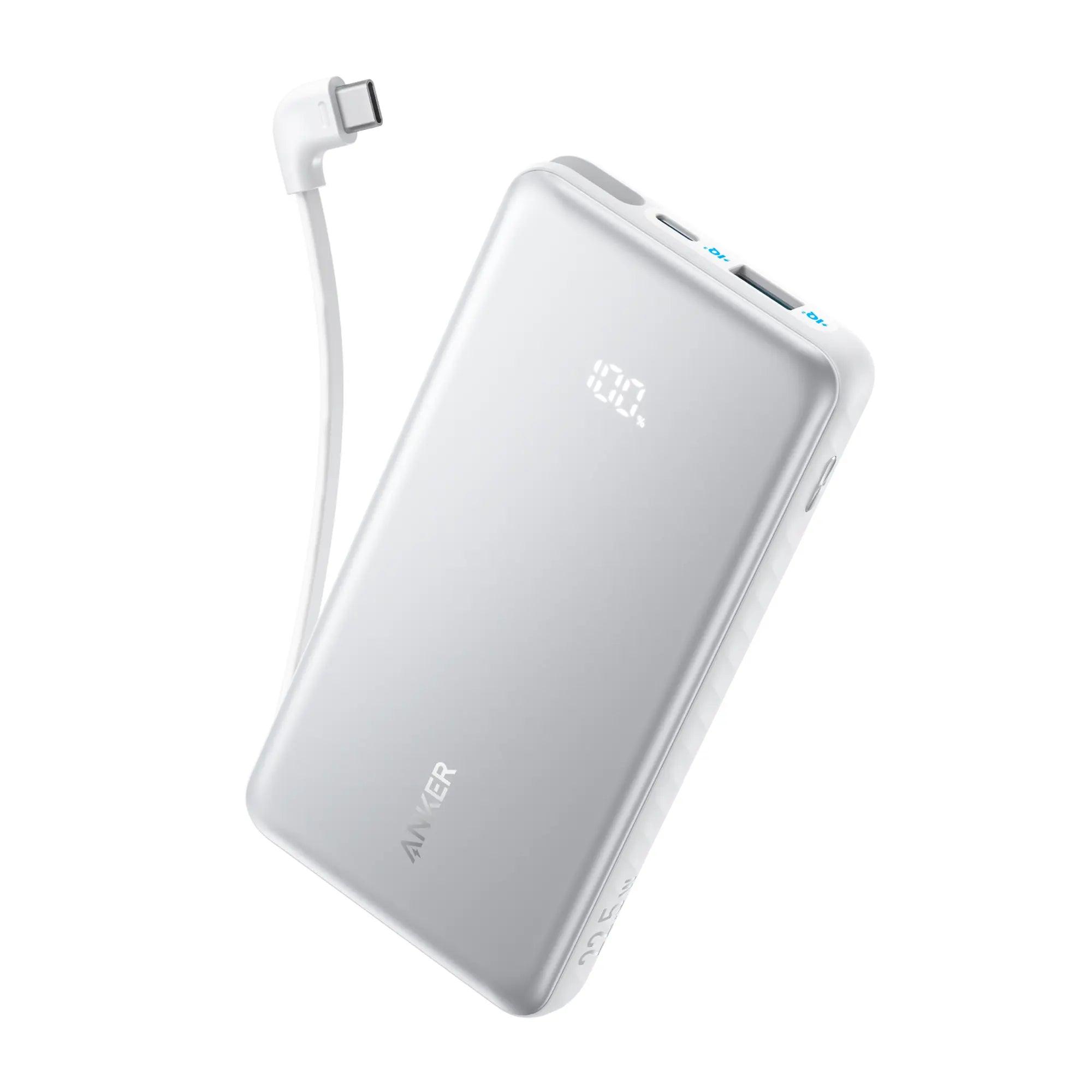 Sạc dự phòng Anker Zolo 1C1A 22.5W 10000mah (Built-In USB-C Cable) Đen (Black) A110D - Hàng Chính Hãng