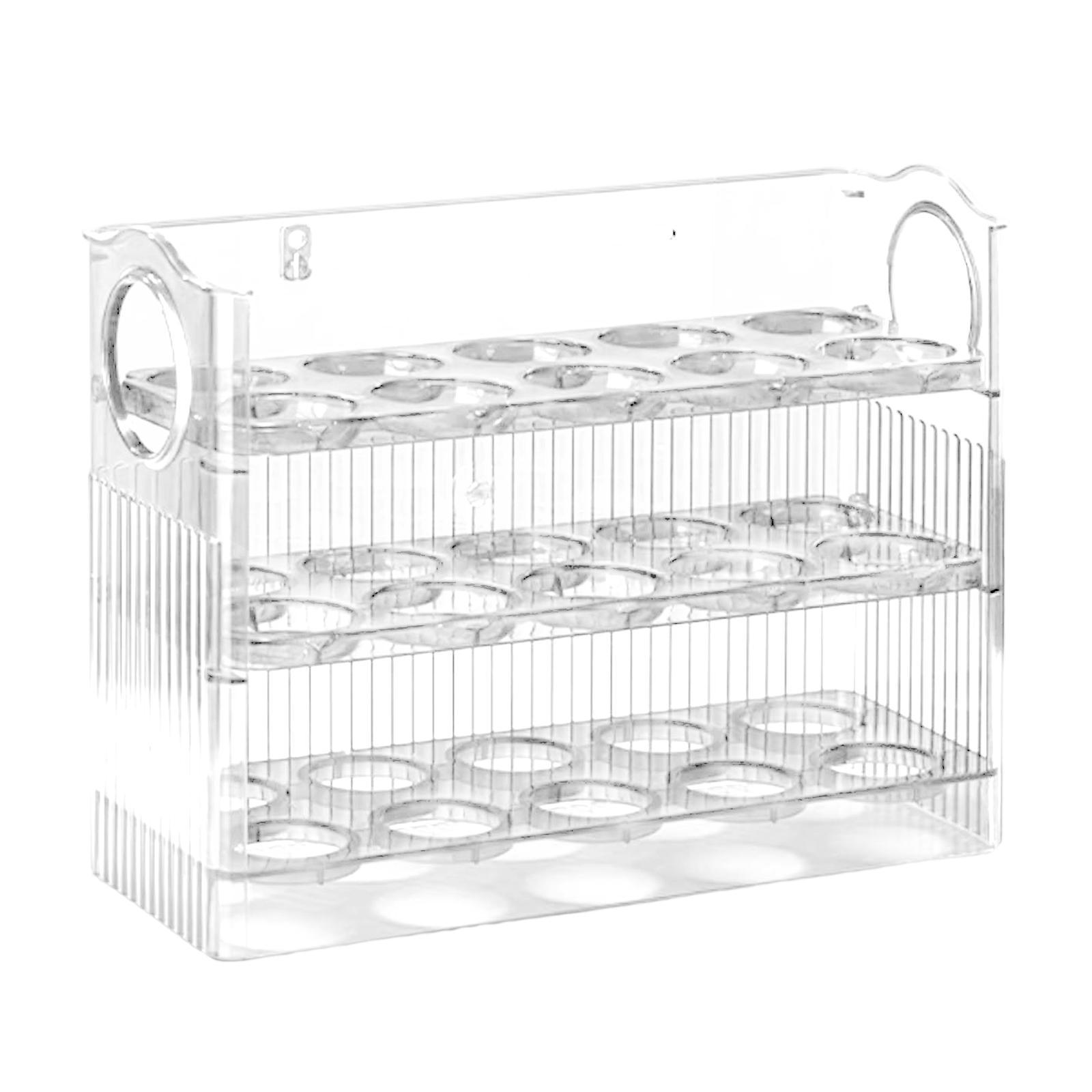Egg Holder for Fridge,3 Layer  Fridge Egg Tray Container,Kitchen Countertop Fresh Egg Storage Container