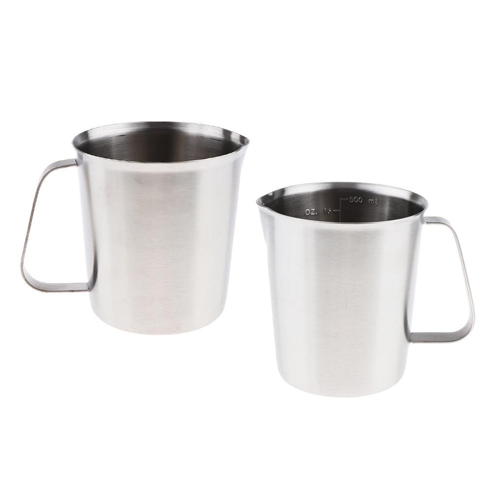 2pcs Diy Candle Making Jug Stainless Steel Coffee Milk Foam Jug