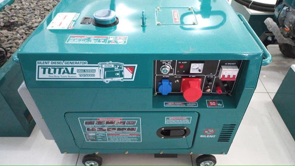 MÁY PHÁT ĐIỆN DÙNG DẦU DIESEL 5.0KW TOTAL TP250003 - HÀNG CHÍNH HÃNG