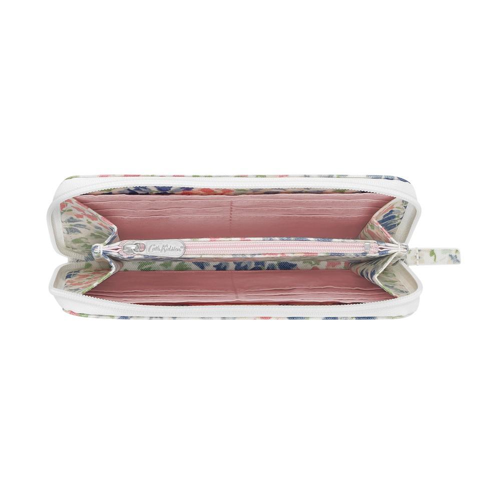 Cath Kidston - Ví cầm tay Continental Zip Wallet Tiny Painted Bluebell - 984829 - Warm Cream