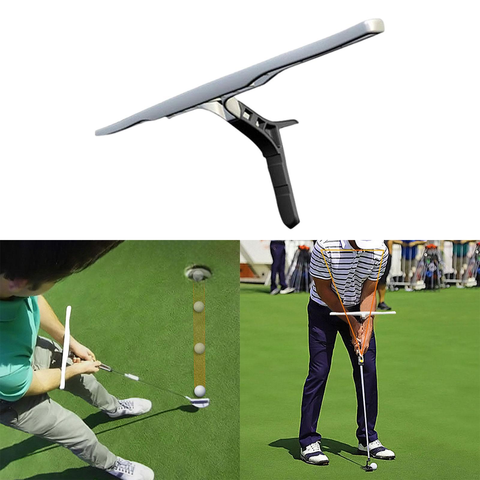 Swing Trainer Golf Club Golf Accessories Practice Exercise Position Guide Alignment Training Golfs Putting Training Aid T Putting for Adult