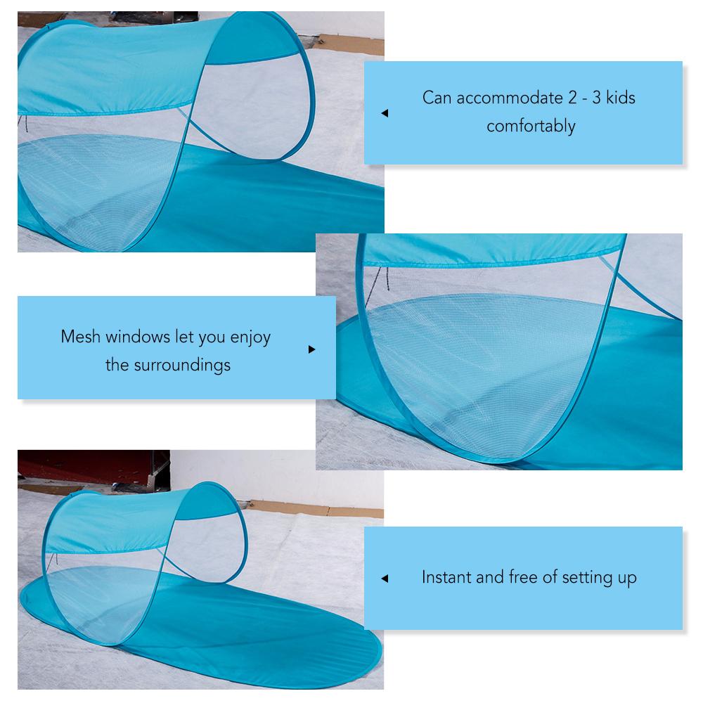 Lều cắm trại ngoài trời Cửa sổ bật lên dành cho trẻ em, chất liệu vải chống thấm nước cao cấp