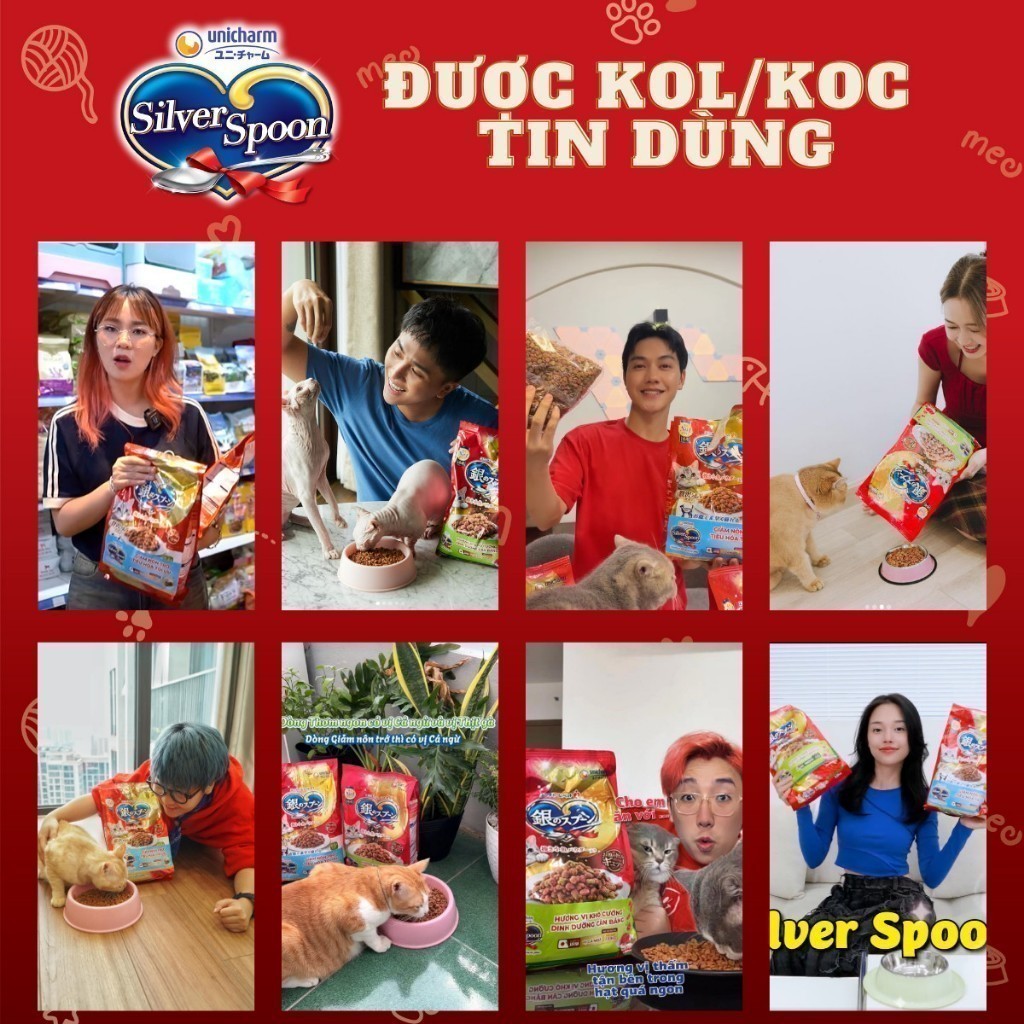 Thức ăn hạt cho mèo Silver Spoon - Vị Cá ngừ - Gói Mini 40g