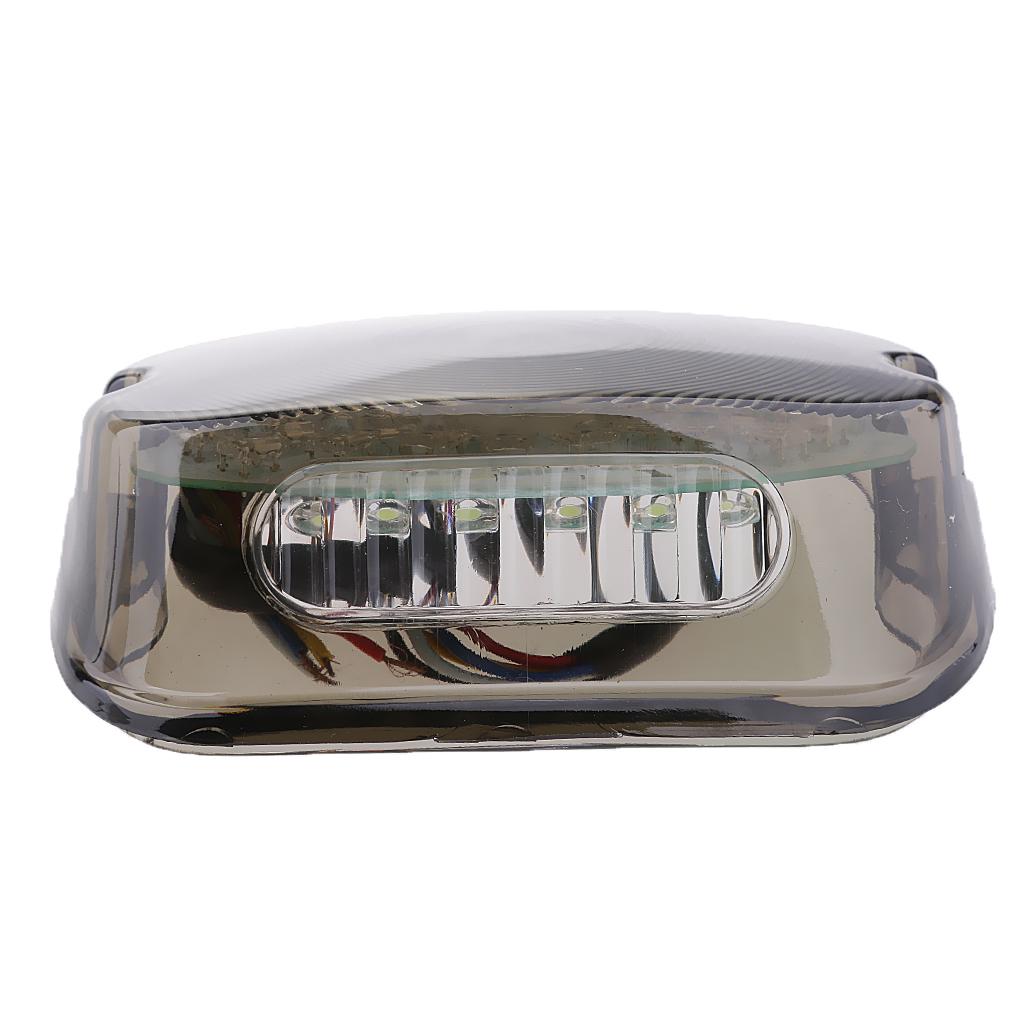Smoke LED Tail Brake Turn Light for 91-10 Sportster Lay Down