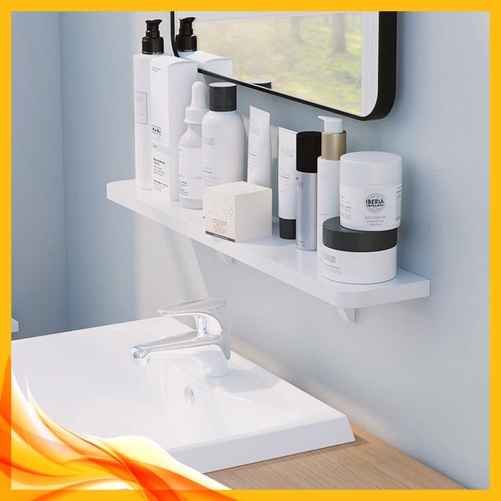 ️ Kệ đồ nhà tắm tiết kiệm không gian, kệ để đồ Lavabo HIPS Laminate Decor DIY White