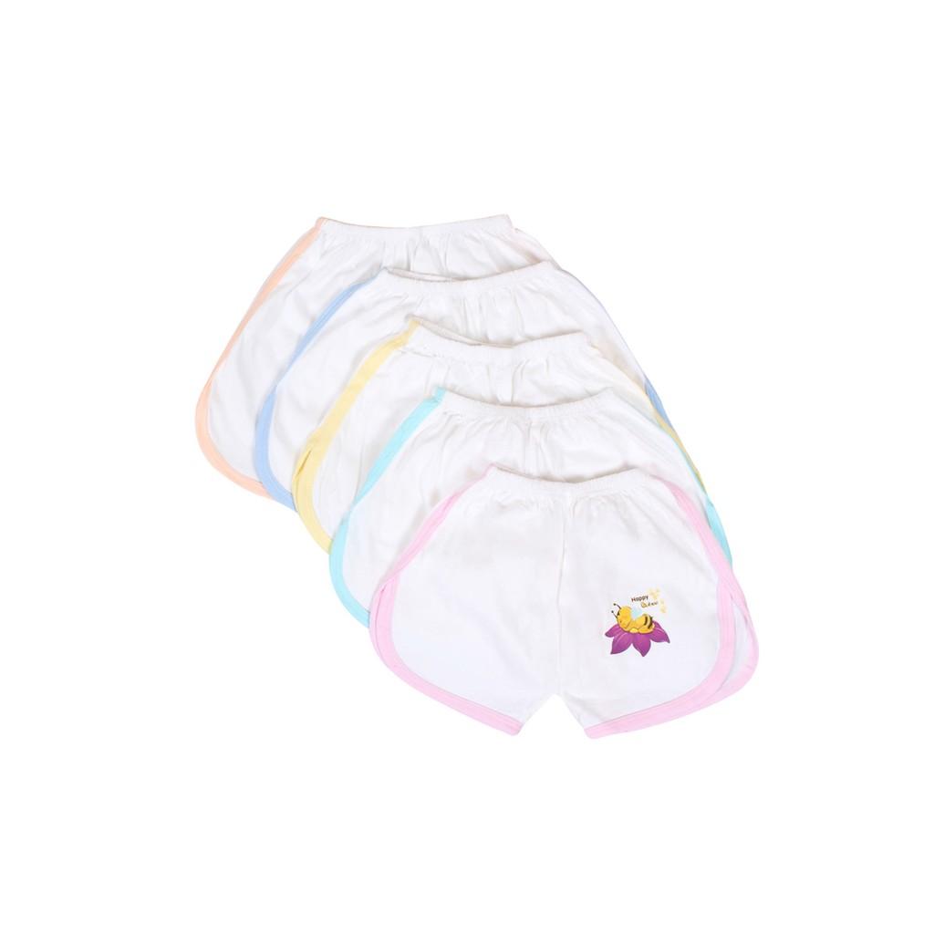 Quần sơ sinh cotton ngắn thể thao in chuyển nhiệt BABIBOO-BB30