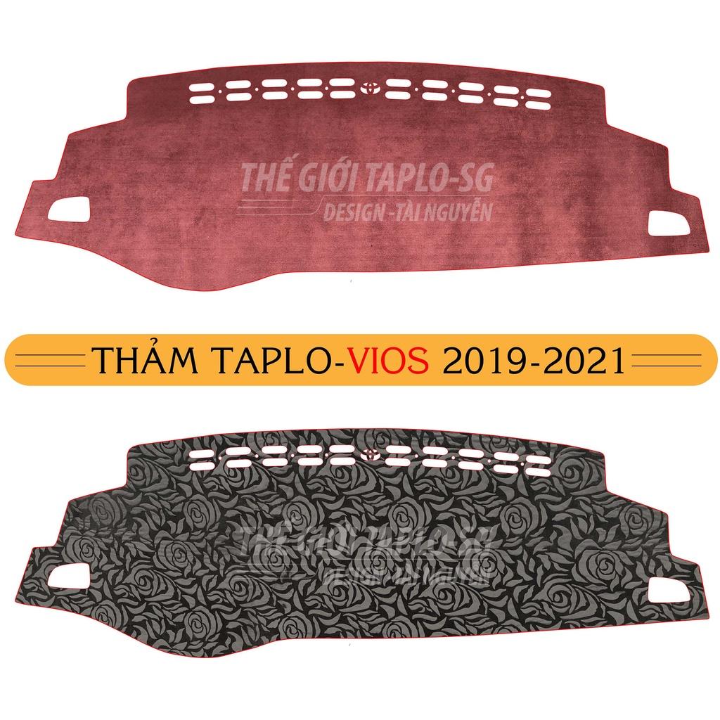 Thảm Taplo chống nắng ô tô dành cho Vios đời 2019 đến 2021 da cacbon cao cấp chuẩn form Sang-Xịn-Mịn