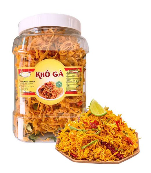 (COMBO 1KG) KHÔ GÀ LÁ CHANH VÀ KHÔ GÀ BƠ TỎI TLP